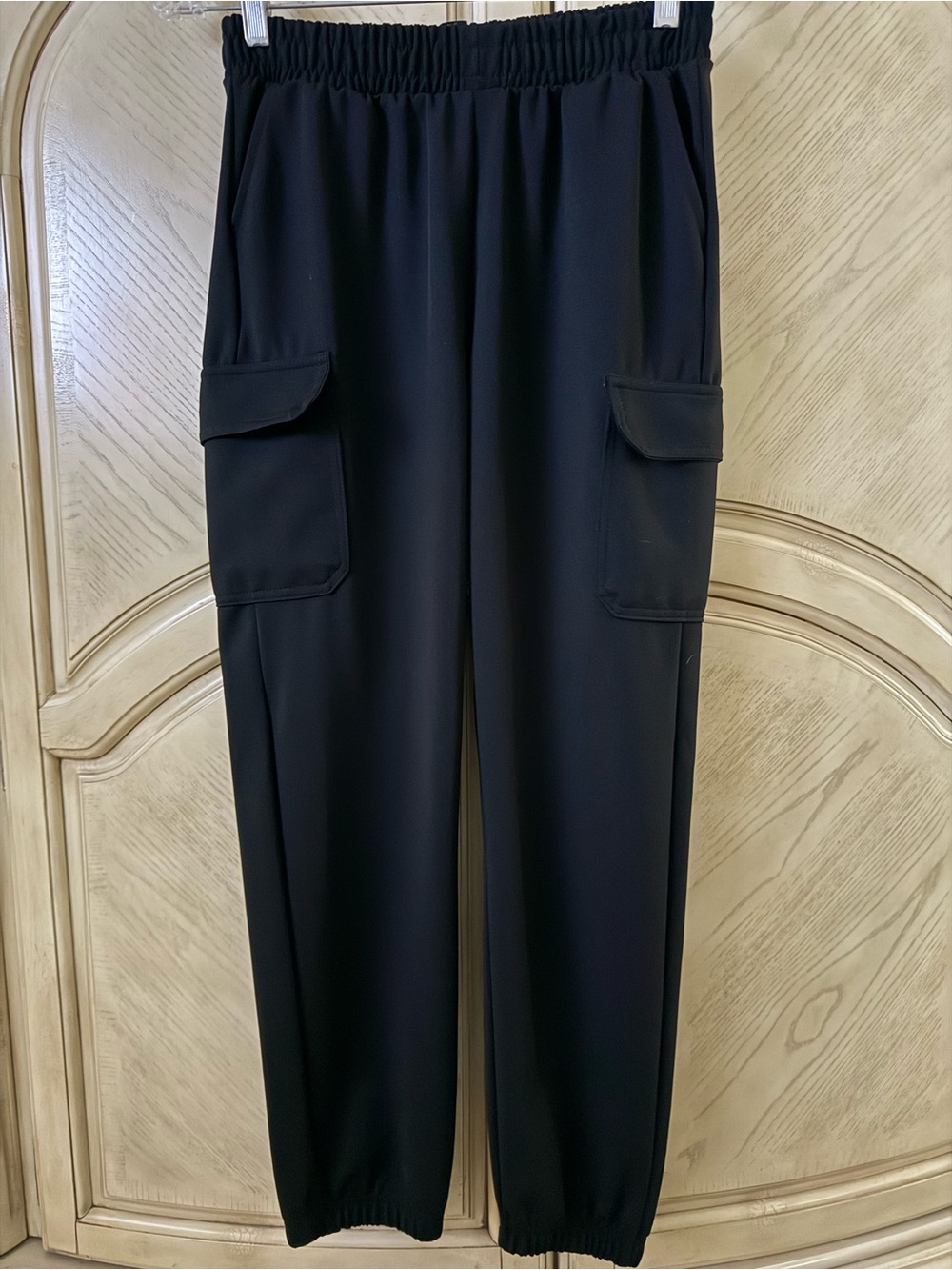 Indero Black Cargo Jogger Pants size S-M